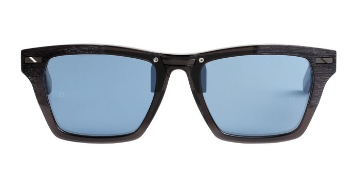 As02 - Black Blue Lens Nd Acetate Sunglasses