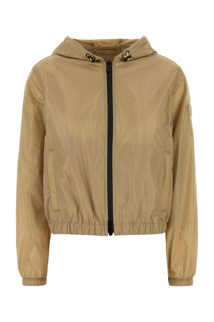Beige Nylon Jacket Flax Giubbini