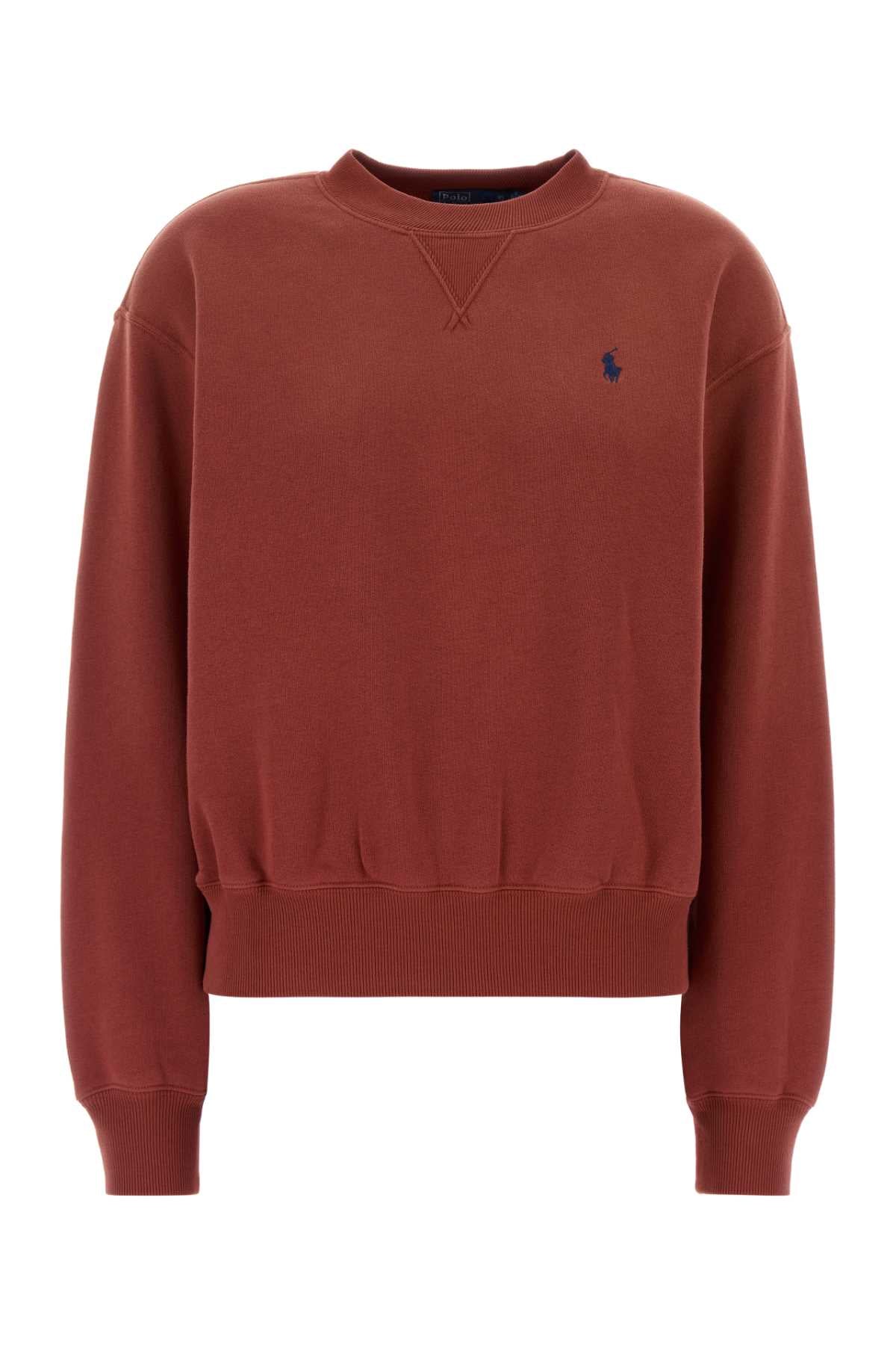 Red Cotton Blend Sweatshirt 500 Exterior: Polyester Felpe
