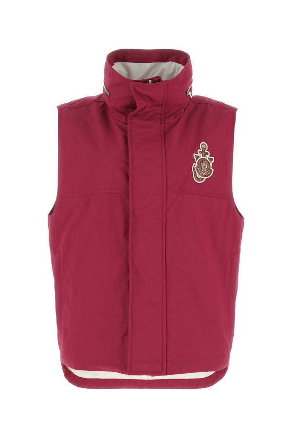 Moncler Genius Exterior: 51% Cotton 49% Nylon Lining: 100% Nylon Padding: 90% Down 10% Feather vest in fuchsia