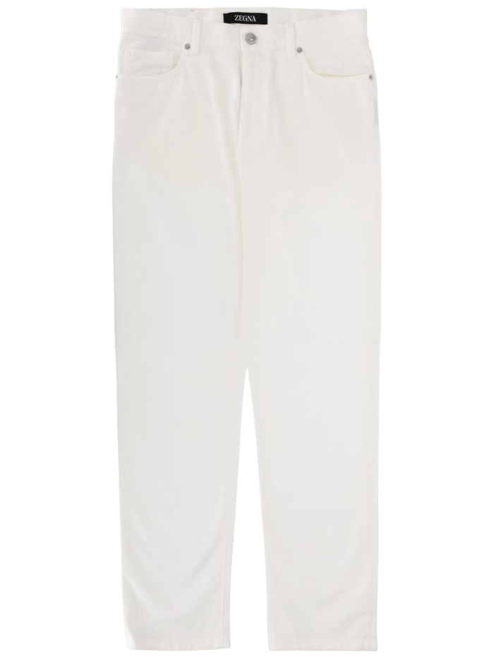 Jeans Roccia White Cotton Lycra