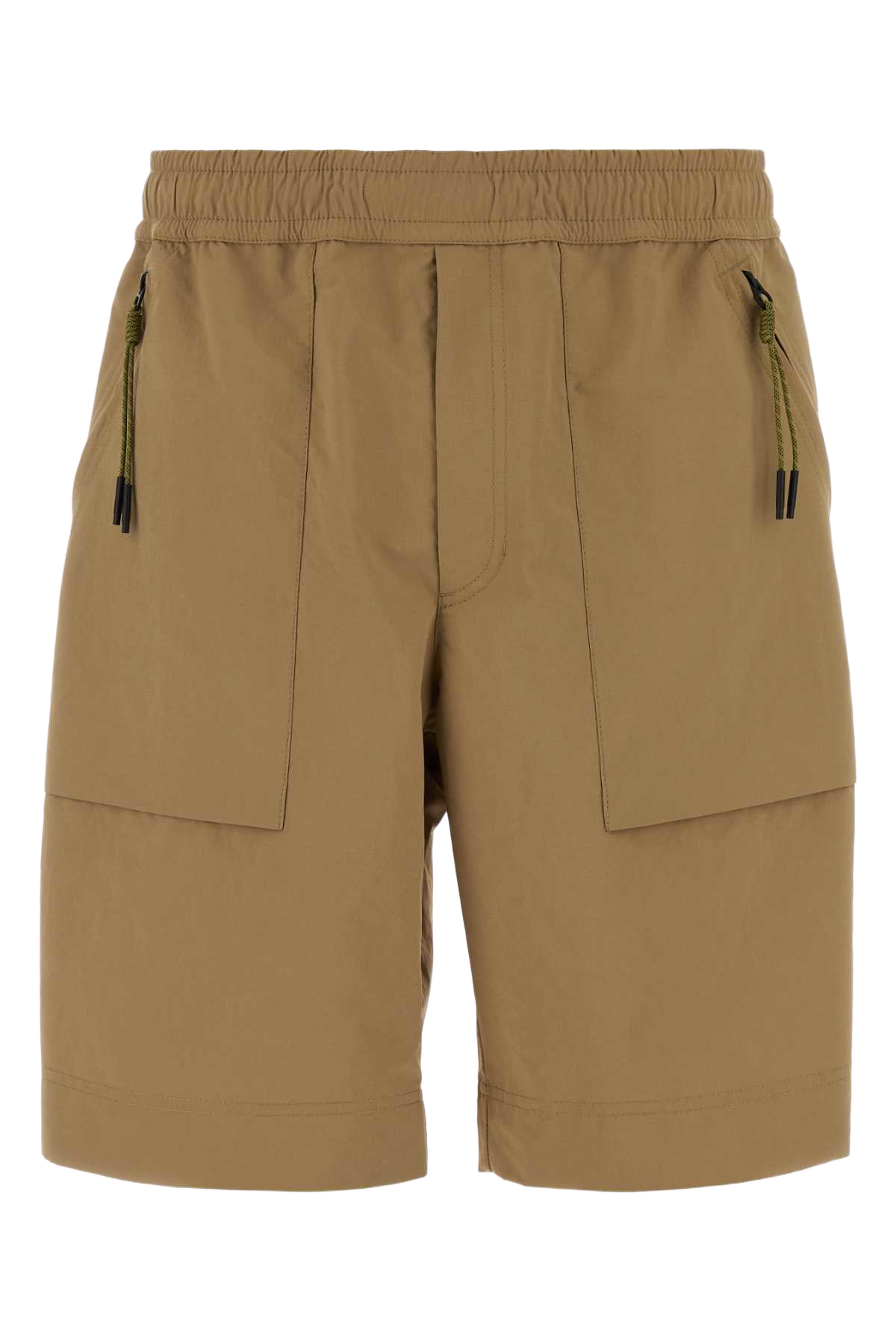 Beige Polyester Bermuda Shorts 23l Base Fabric