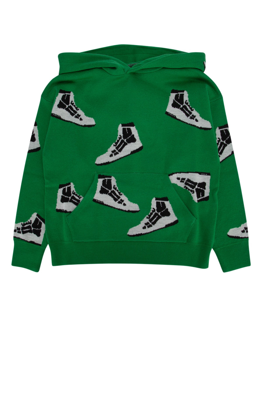 Amiri Kids 100% Merino Wool cardigan in green