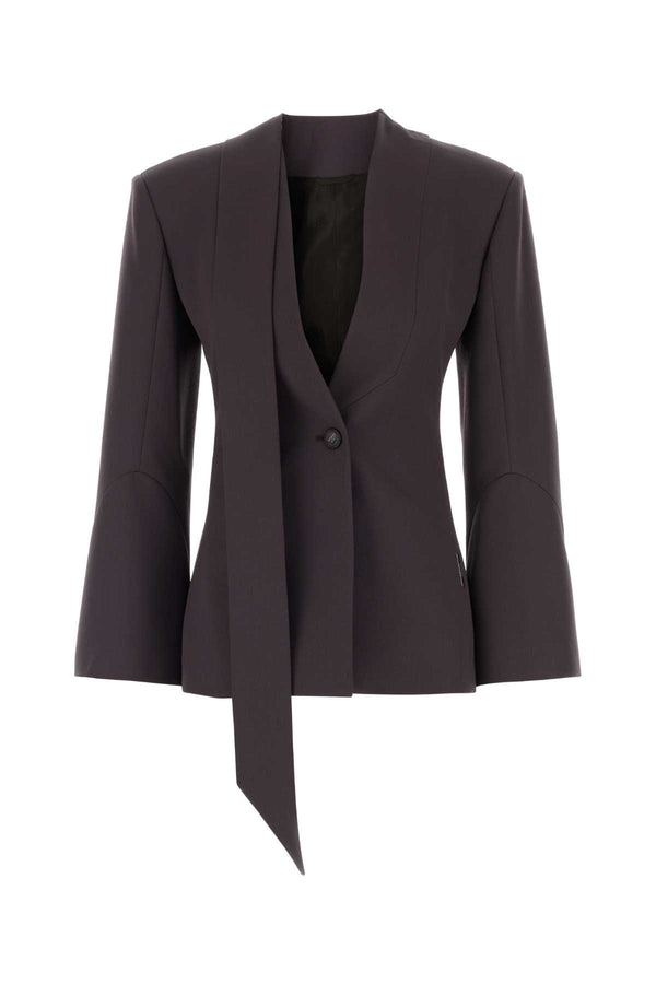 Plum Wool Blazer Violet Giacche E Gilet