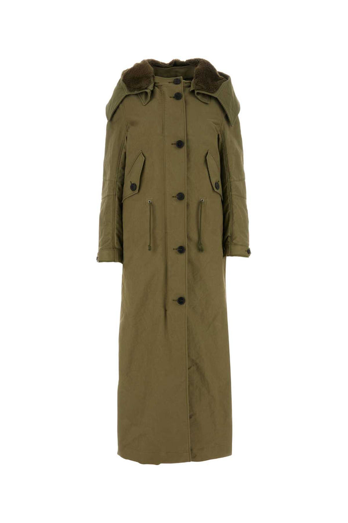 Army Green Nylon Parka Cowo-co Giubbini