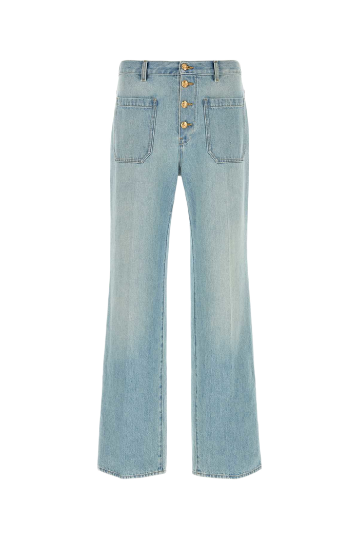 Denim Jeans Denimlavdirtybluchiaro Cotton