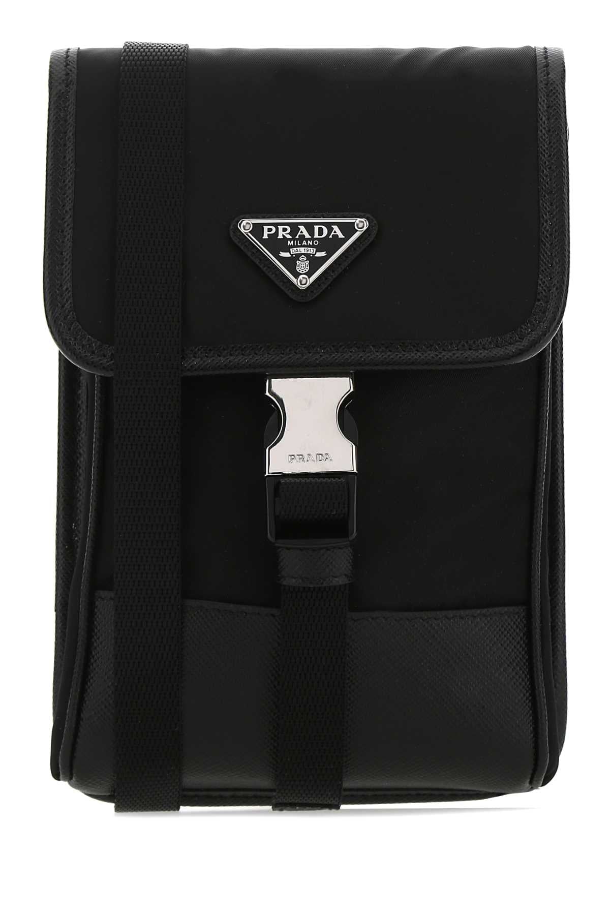 Black Re-Nylon Phone Case Nero Poliammidericiclata-vitello Cover
