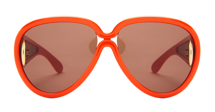 Pilot Mask - Shiny Orange Nd Acetate Sunglasses