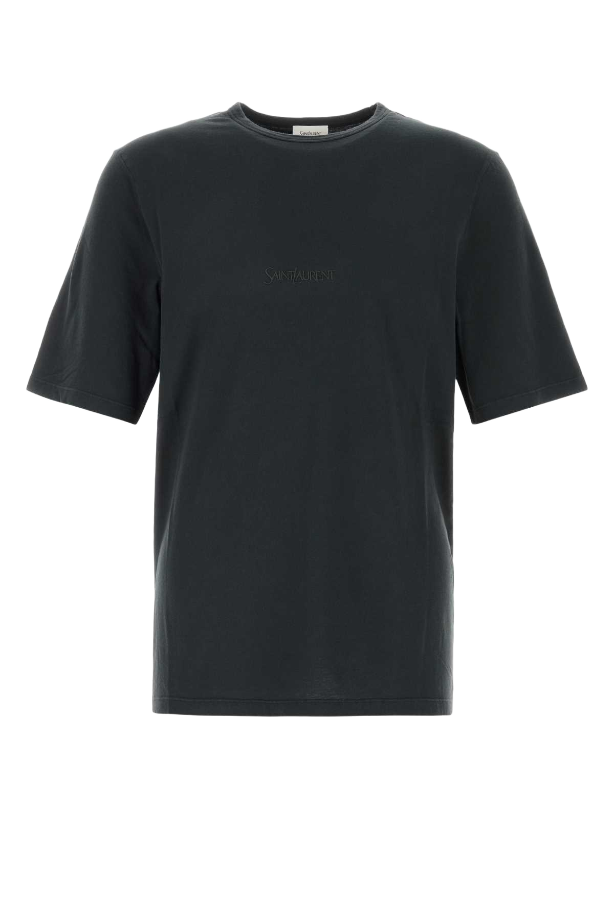 Charcoal Cotton T-Shirt Noirblanchi Exterior