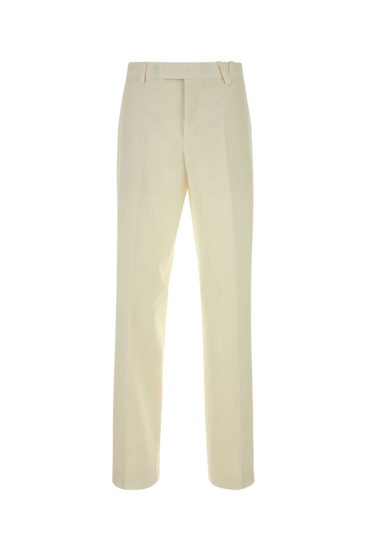 Ivory Wool Blend Pant Offwhite Exterior: Nylon Pantaloni