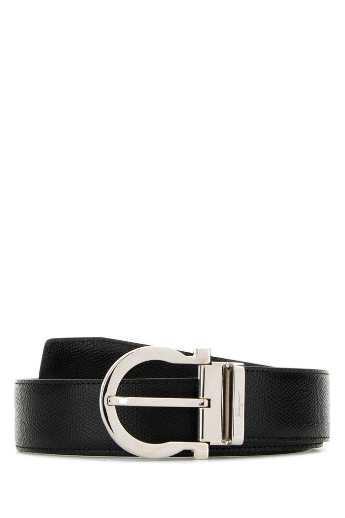 Black Leather Belt Nerohickory Cinture