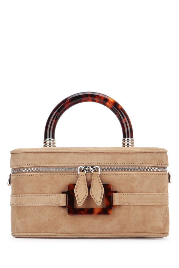 Roger Vivier Suede top handle bag in beige