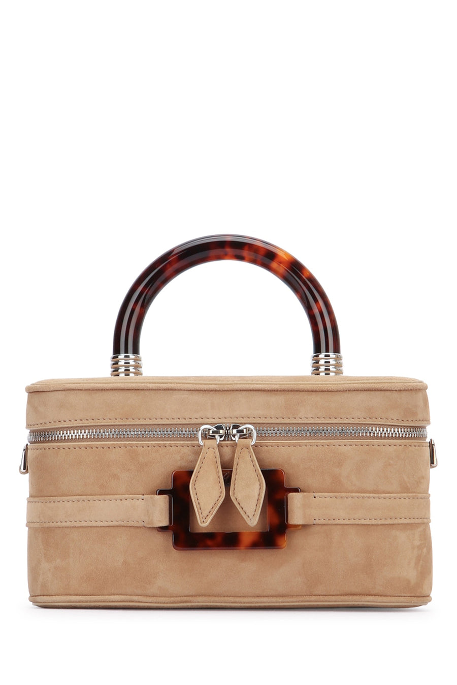 Roger Vivier Suede top handle bag in beige