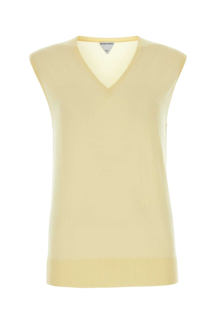 Bottega Veneta Cashmere 82% Cotton tank top in yellow