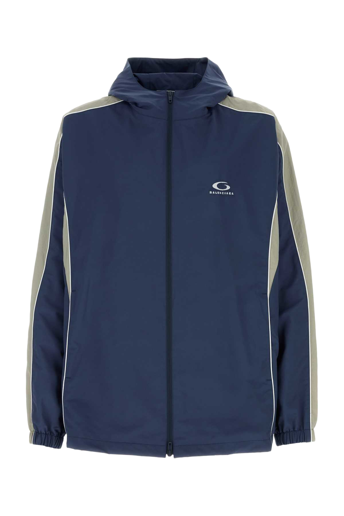 Blue Tech Fabric Windbreaker Black Giacche E Gilet