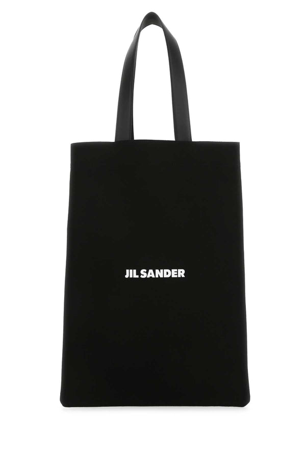 Jil Sander Exterior: 70% Cotton tote bag in black