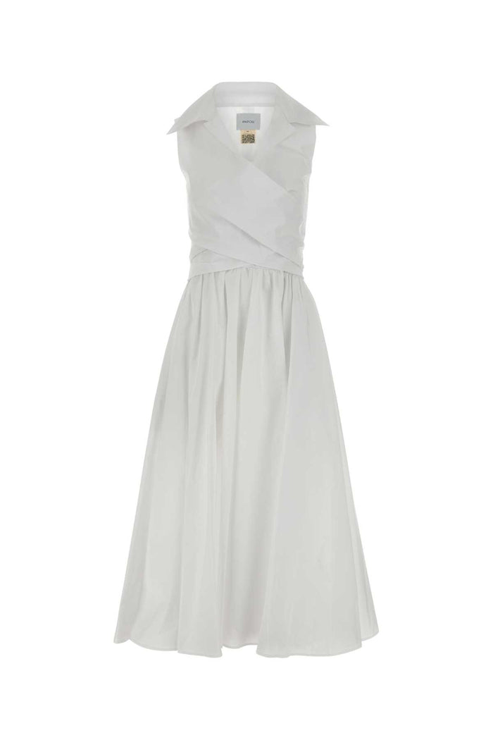 White Faille Dress Exterior: Polyester Abiti