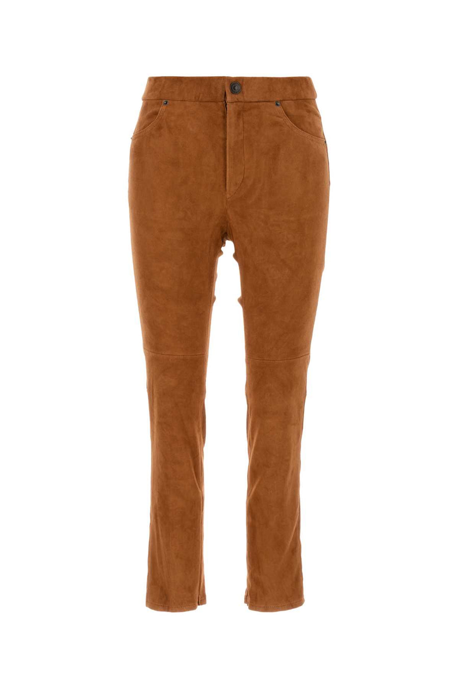 Isabel Marant 100% Lamb Suede trousers in cognac