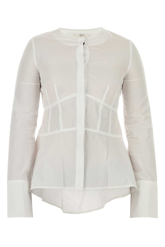 White Poplin Shirt Exterior: Cotton Silk Camicie