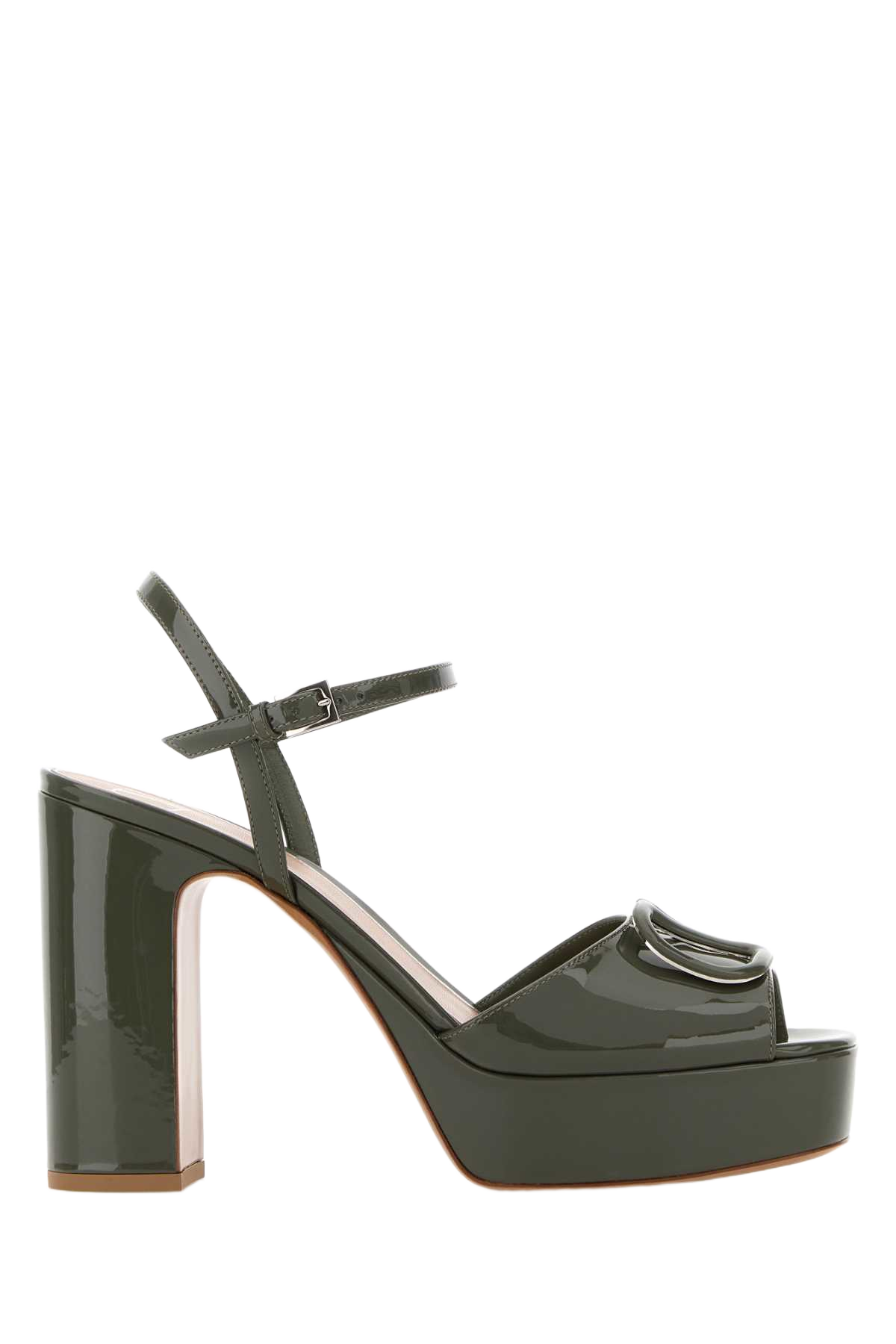 Army Green Leather Vlogo Signature Sandals Oasis Calf - Bos Taurus Sandali