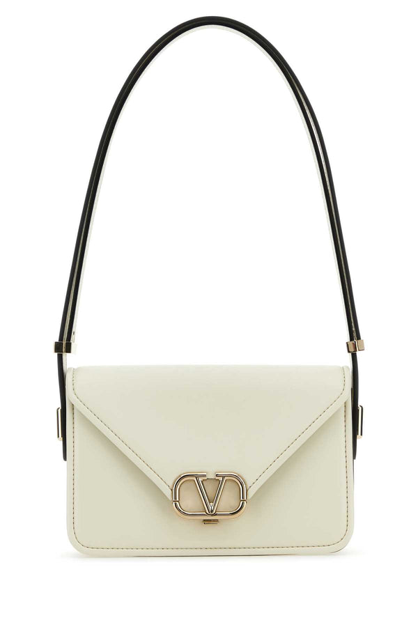 Valentino Garavani Exterior: 100% Leather; Lining: 100% Leather; Finishing: Platinum shoulder bag in white