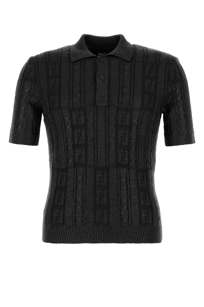 Black Wool Polo Shirt Exterior