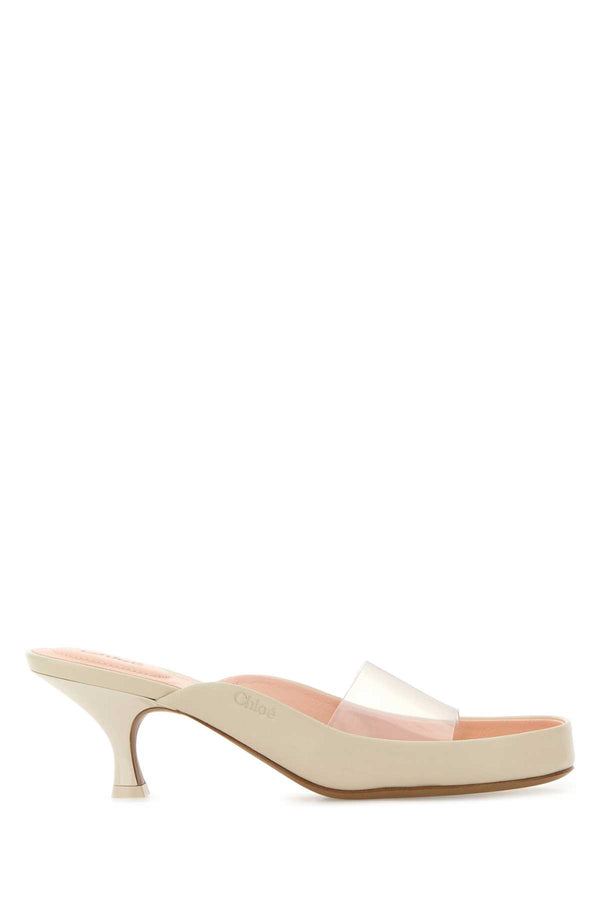 Chloé Junie Exterior: 100% PVC mule in beige