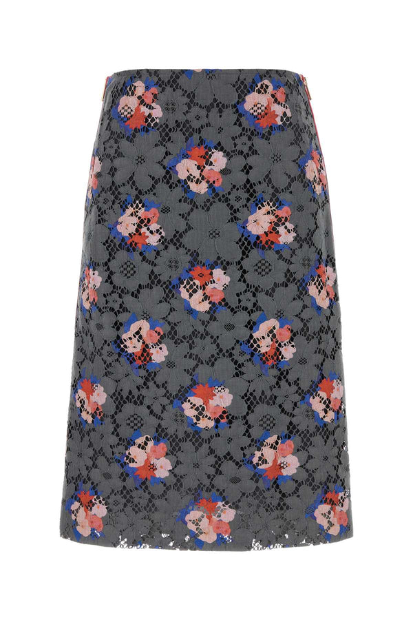Fendi Printed Exterior: 42% Cotton skirt in gray