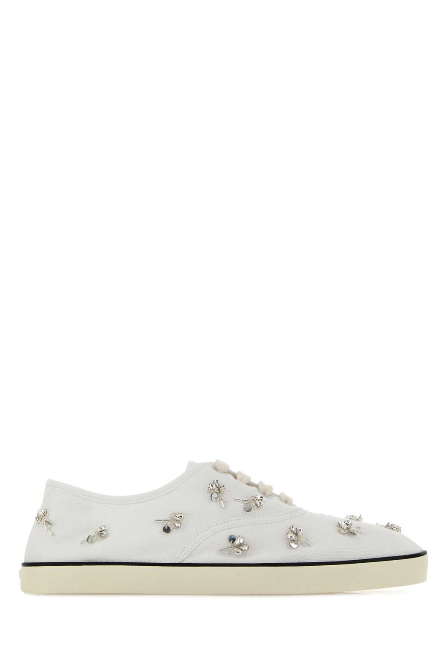 Miu Miu Exterior: 100% Fabric sneaker in white