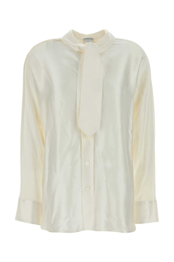 Bottega Veneta Collo 100% Silk shirt in white