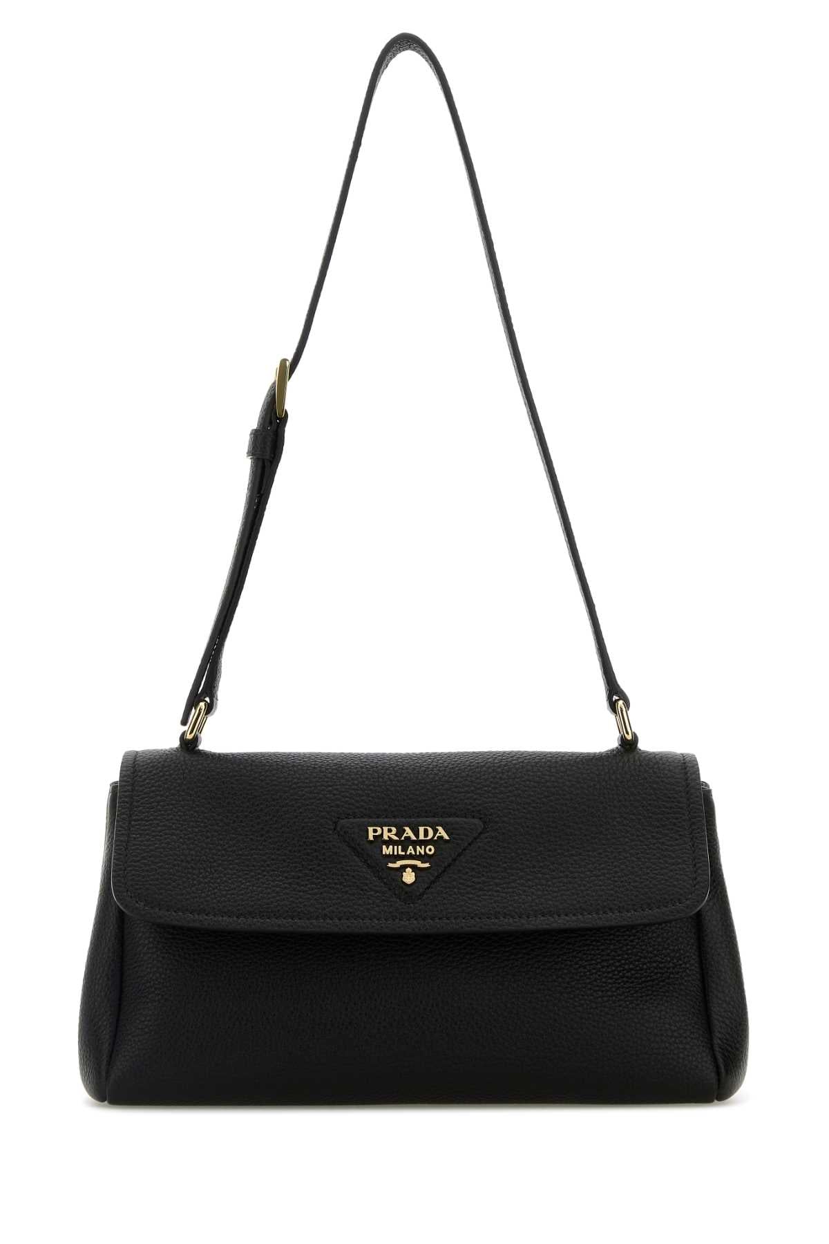 Black Leather Small Shoulder Bag Nero Vitello Borse A Mano