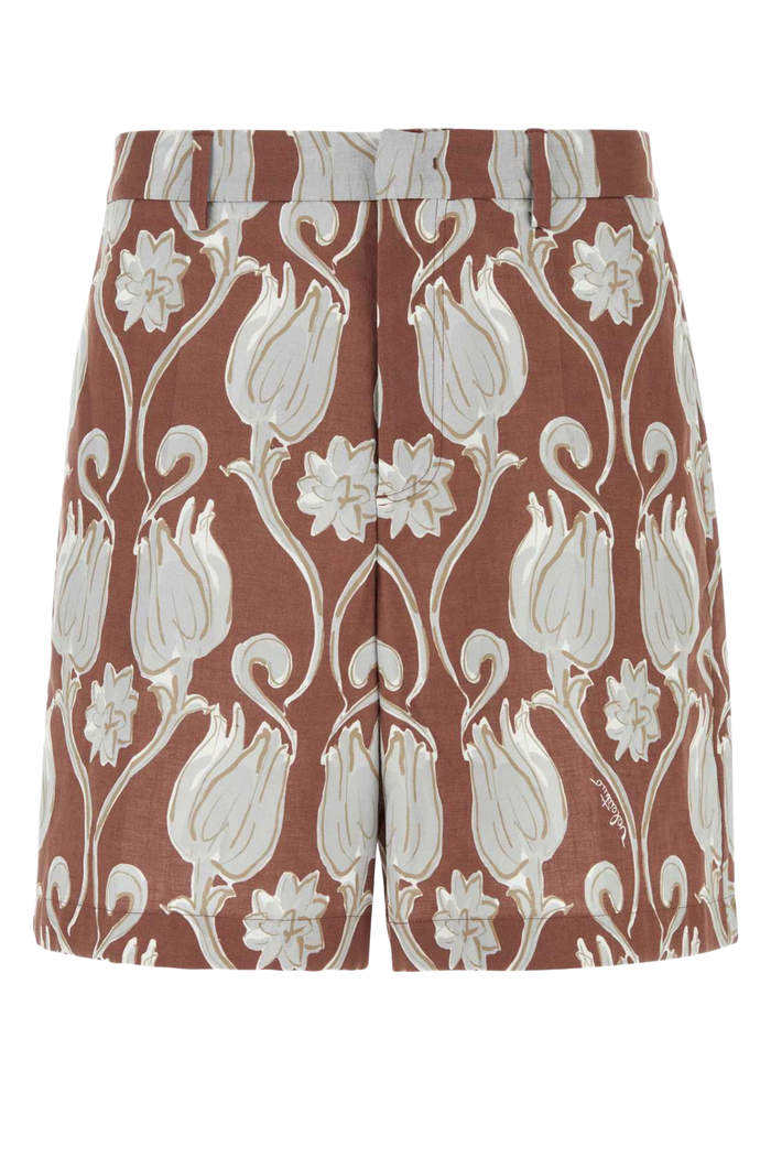 Printed Linen Bermuda Shorts Sttulipsjaipurperla Exterior
