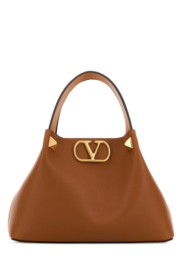 Valentino Garavani Tote Calf leather - Bos Taurus shoulder bag in brown