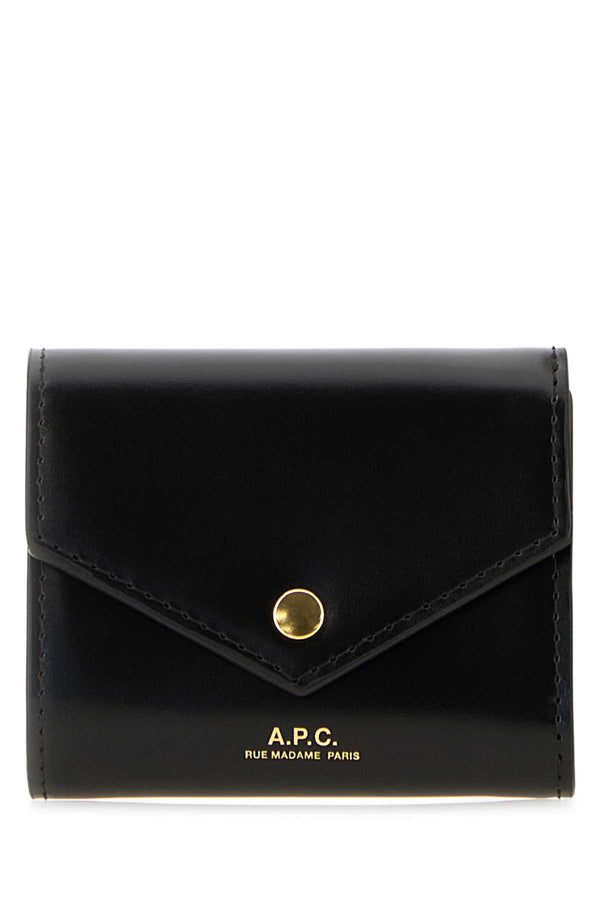 A.P.C. Enveloppe Leather wallet in black