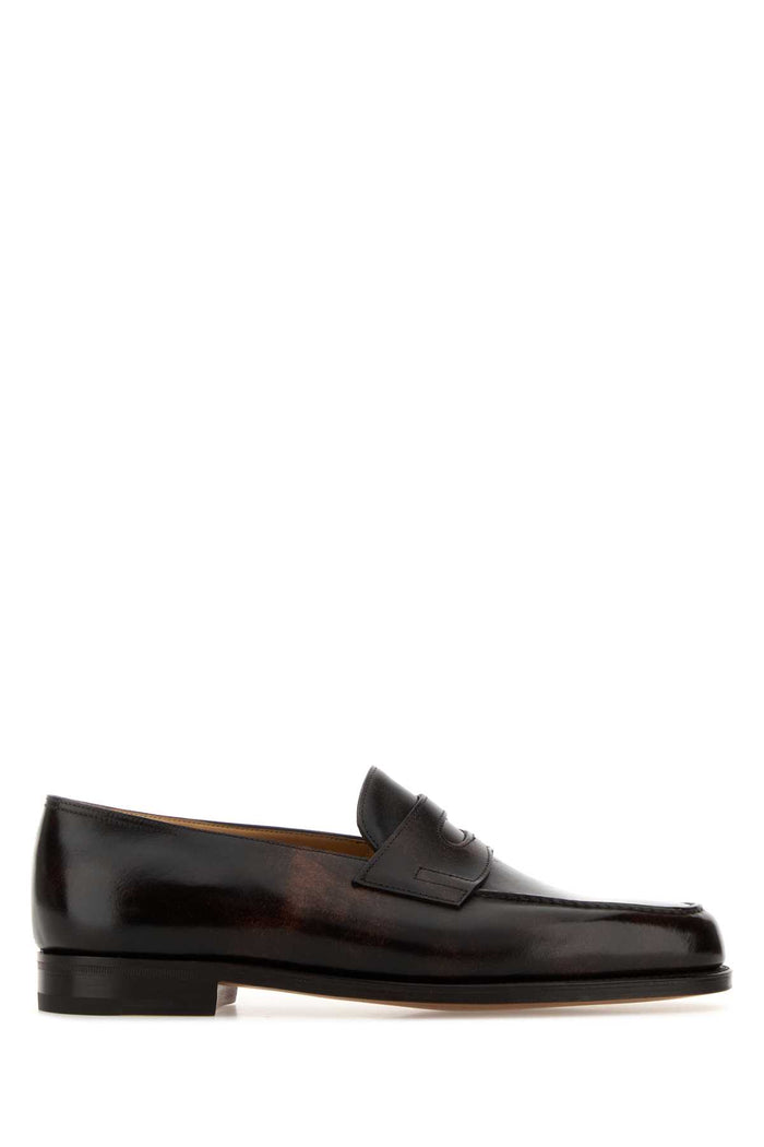 Dark Brown Leather Lopez Loafers 2y Mocassini