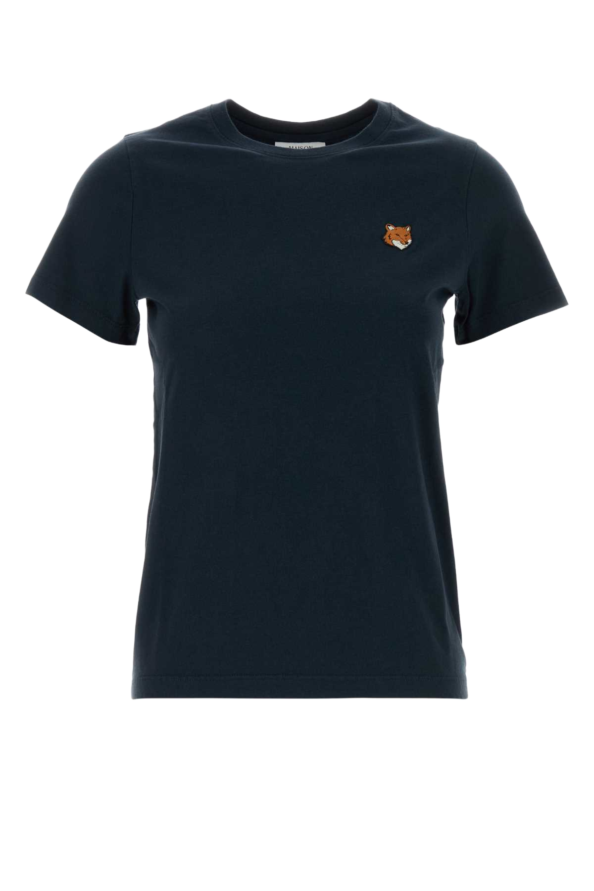 Navy Blue Cotton T-Shirt Classicnavy Exterior