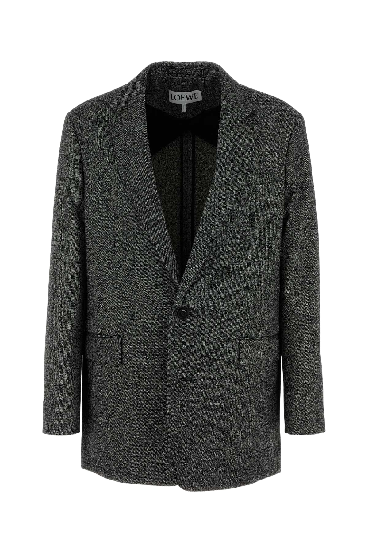 Two-Tone Wool Blend Blazer Blackwhite Exterior: Nylon Giacche E Gilet