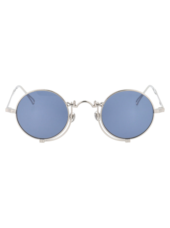 Palladium White Cobalt Blue Metal Sunglasses