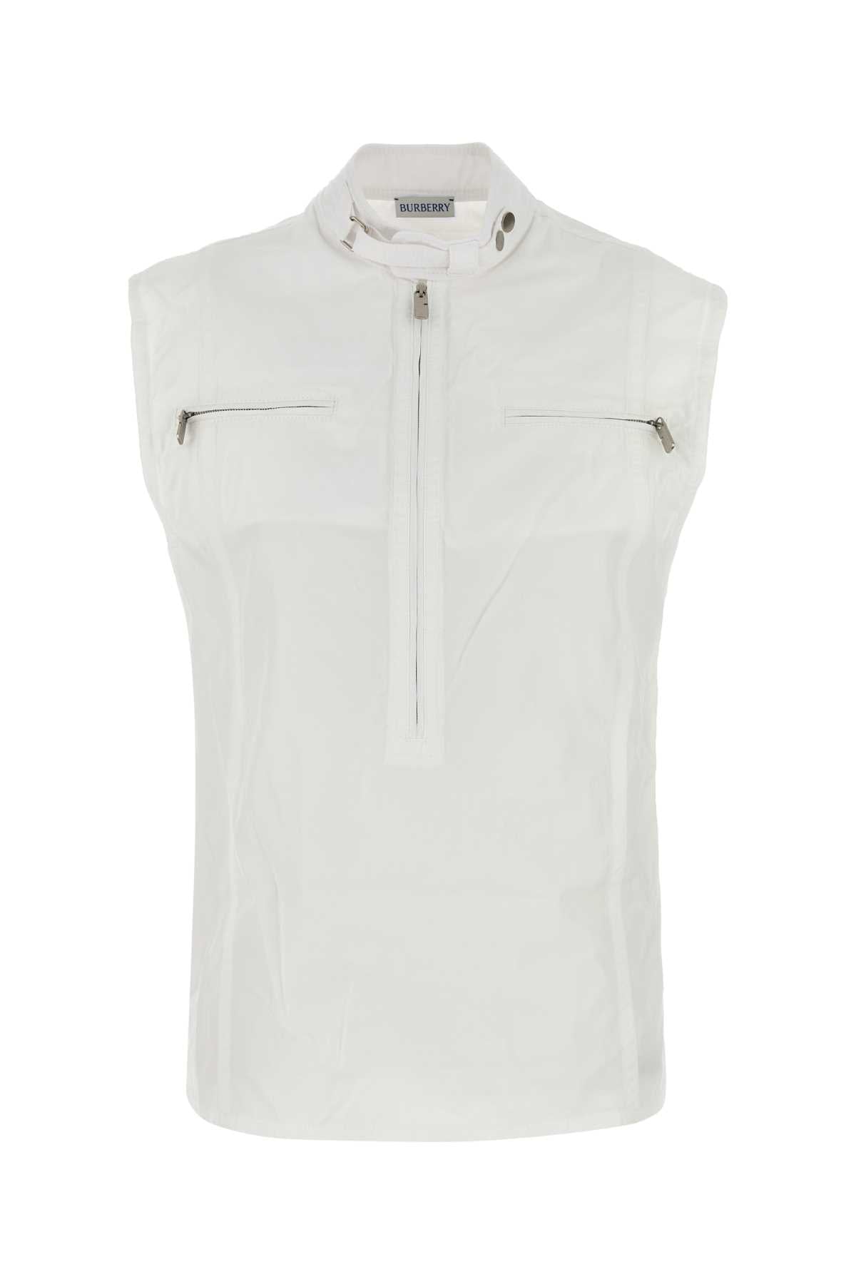 White Cotton Vest Exterior: Maglieria