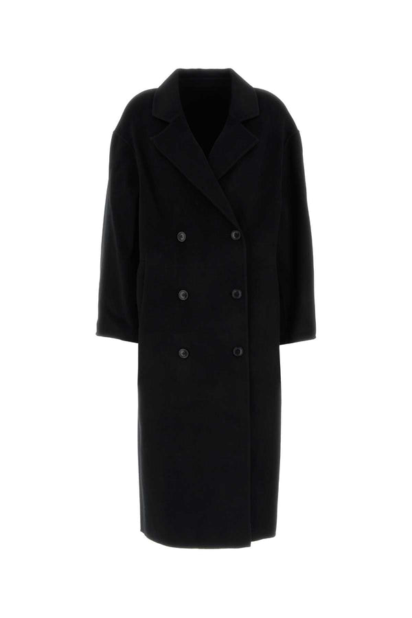 Loulou De Saison 90% Wool coat in black