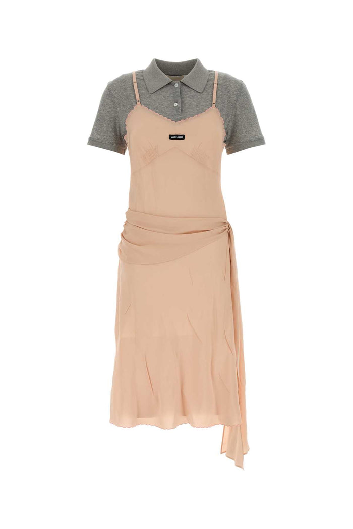 Pink Silk Dress Pescogrigio Abiti