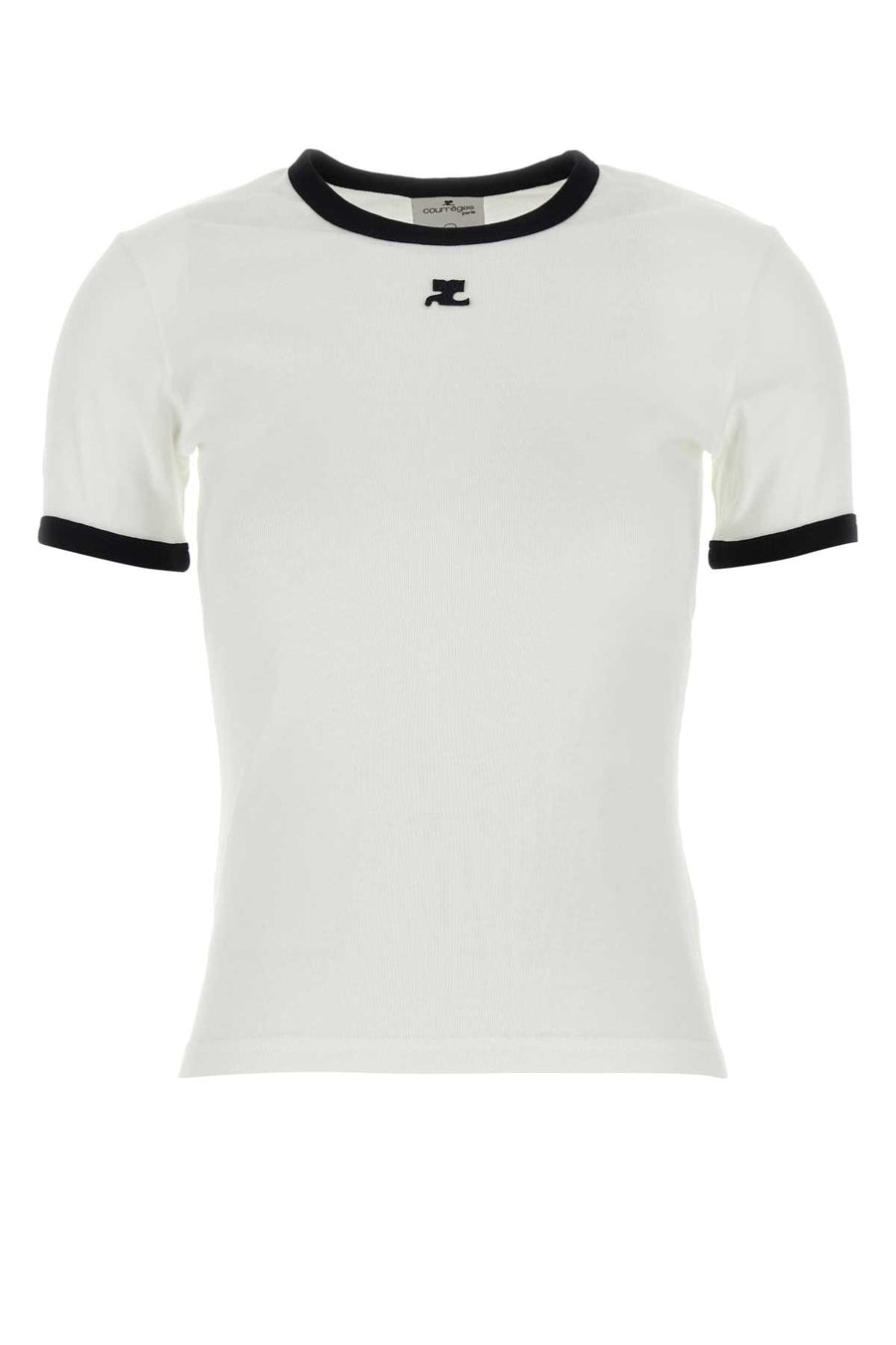 Courreges 100% Cotton t-shirt in white