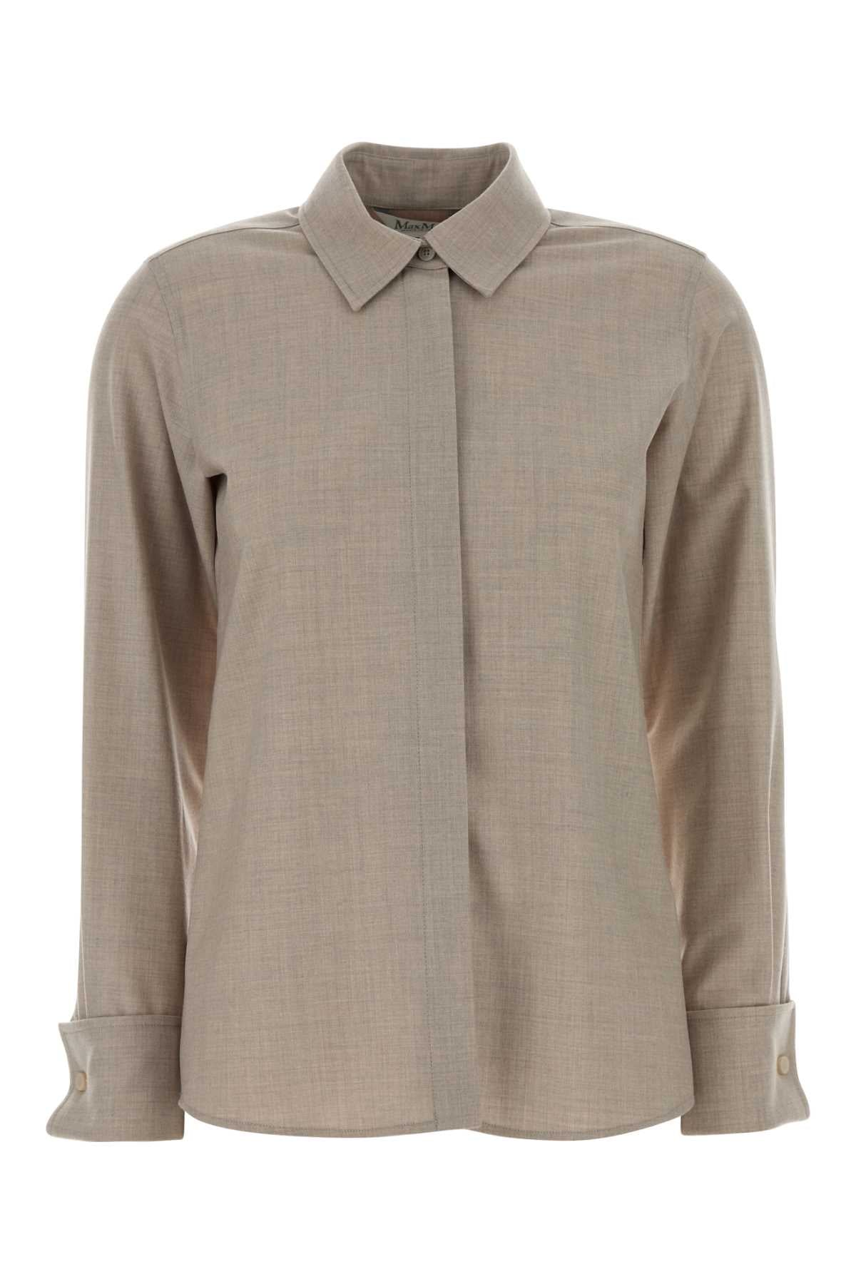 Dove Grey Stretch Cashmere Tebaide Shirt Sabbia Exterior: Elastane Camicie