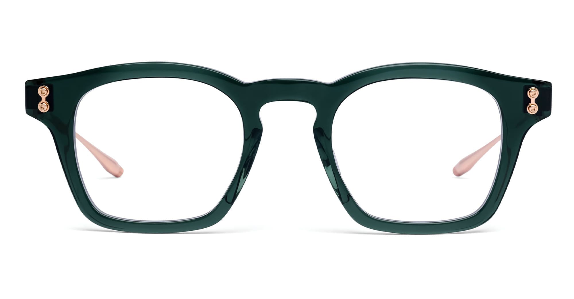Wise - Deep Emerald Green 12k Gold Rx (45) Acetate Eyeglasses