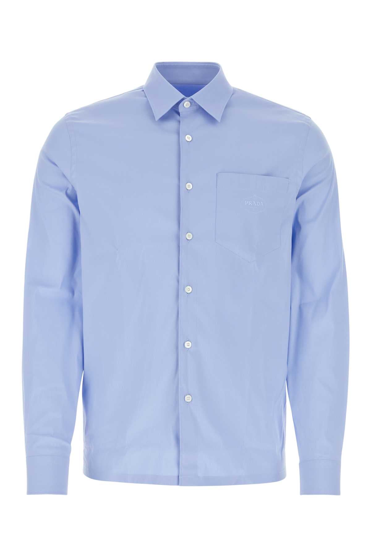 Powder Blue Poplin Shirt Cielo Camicie