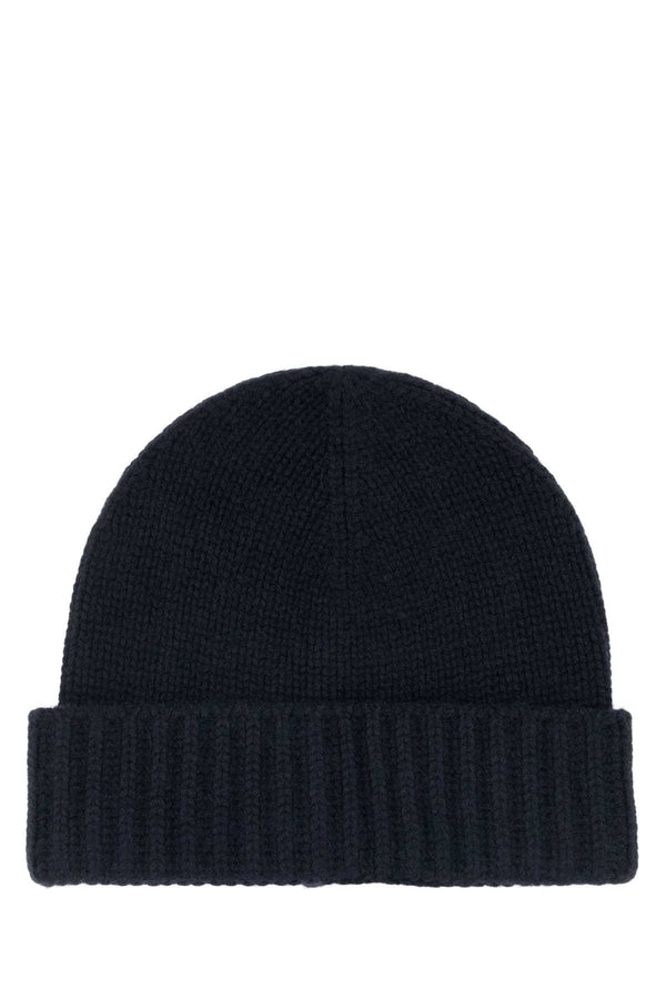 Moorer BERET-CWS 100% Cashmere beanie in navy