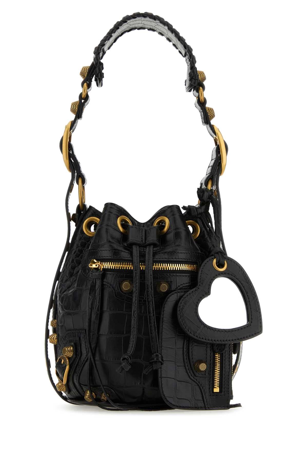 Black Leather Le Cagole Xs Bucket Bag 1000 Borse A Secchiello