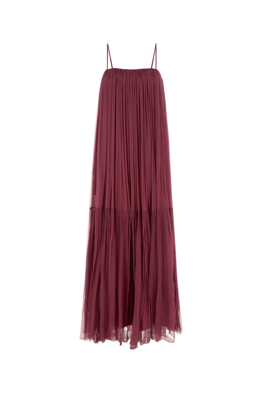 Chloé Outer shell: 100% silk; Main lining: 90% acetate fibre dress in purple