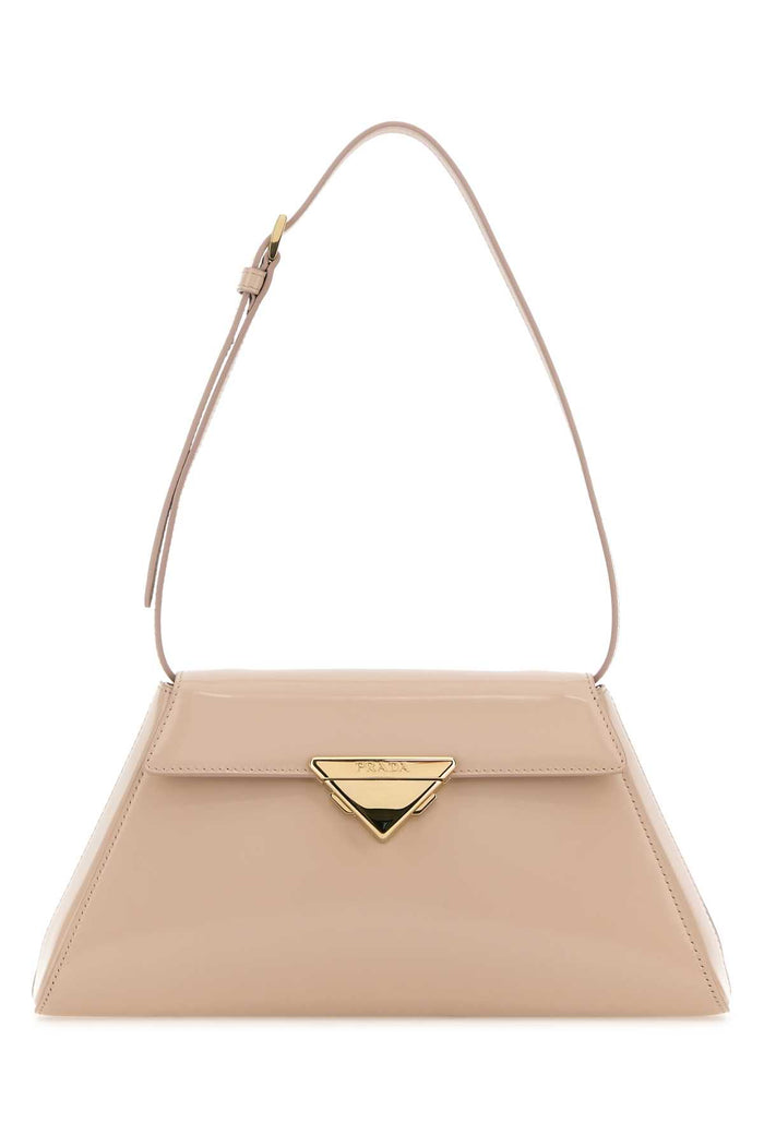 Powder Pink Leather Shoulder Bag Ninfea Vitello Borse A Mano