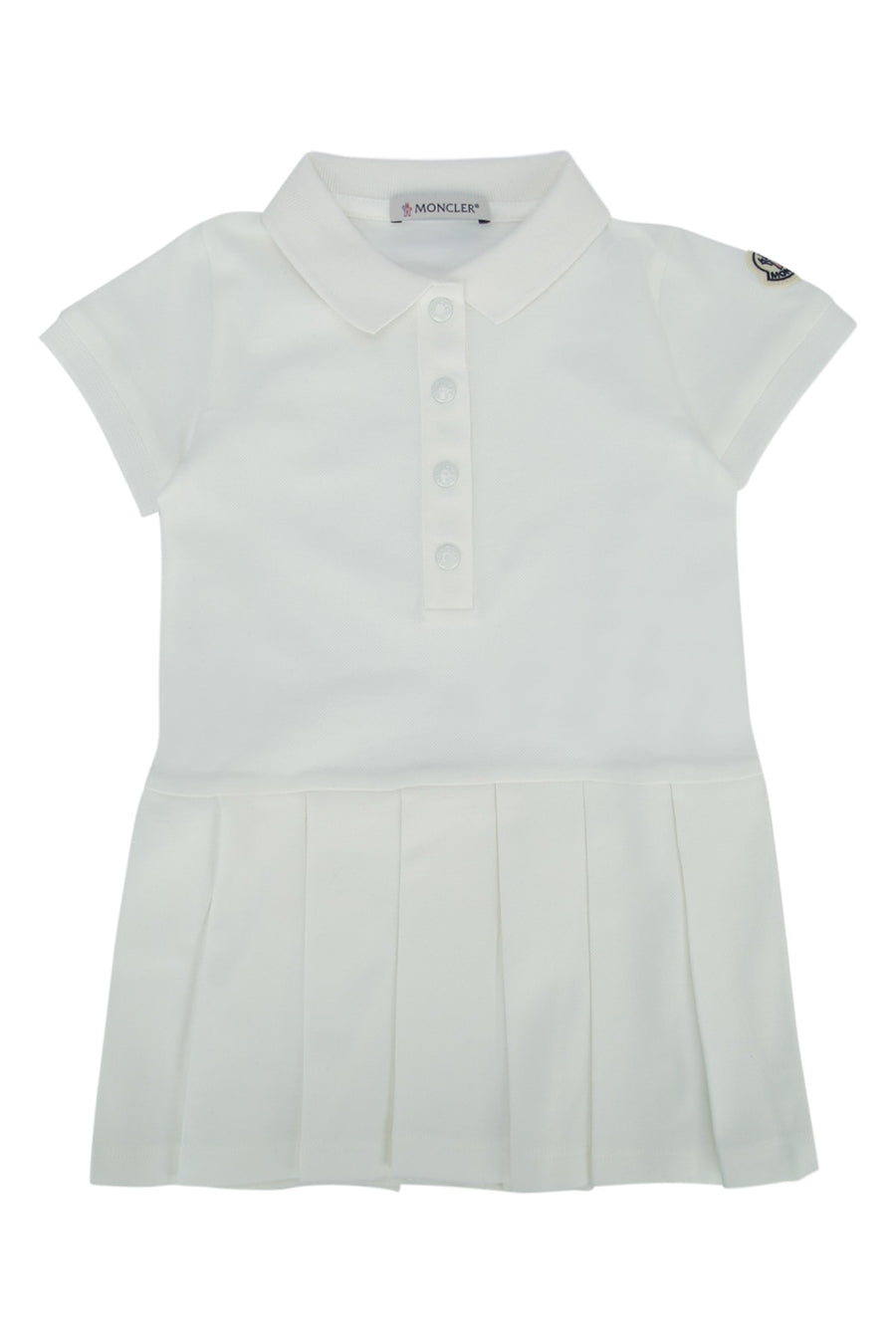 Moncler Jr 96% Cotton dress in white